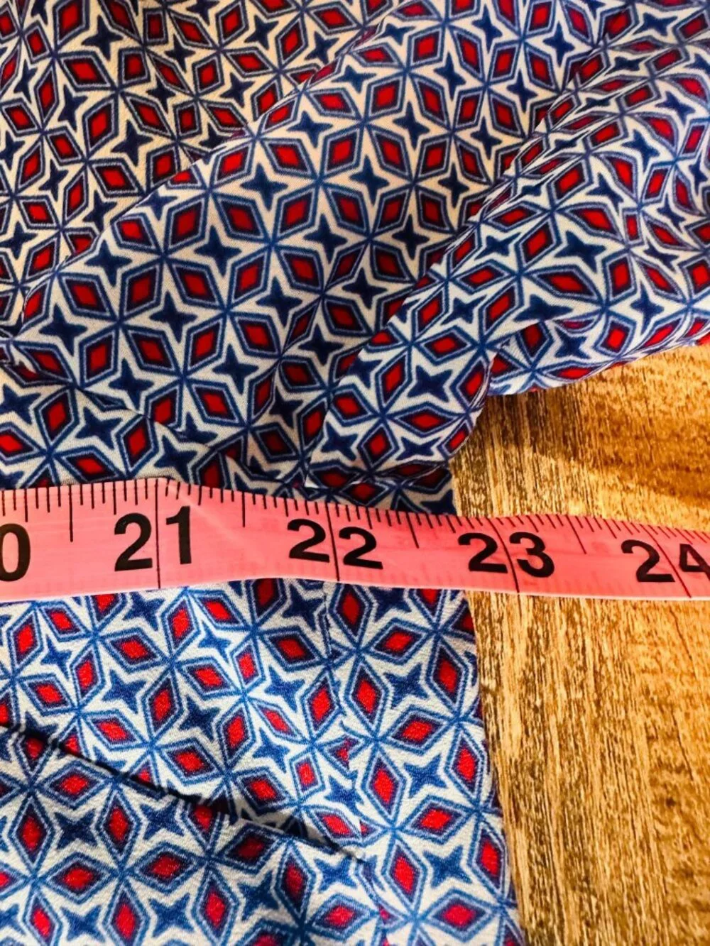 Talbots Boho Multicolor Geometric Print Blouse XL 3/4 Sleeves Elevated Office